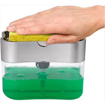 385ml Soap Dispenser Soap Pump Sponge Caddy New Creative Kitchen 2-in-1 Manual Press Liquid Soap Dispenser Kitchen Cleaner Tool
385ml Soap Dispenser Soap Pump Sponge Caddy New Creative Kitchen 2-in-1 Manual Press Liquid Soap Dispenser Kitchen Cleaner Tool