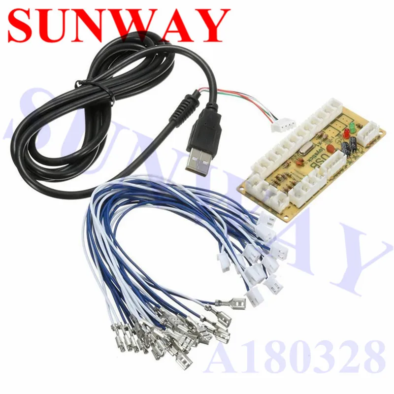 DIY Zero Delay Arcade Replacement Parts USB Arcade Encoder PC to Joystick with USB cable And 4.8mm Wire Cables
DIY Zero Delay Arcade Replacement Parts USB Arcade Encoder PC to Joystick with USB cable And 4.8mm Wire Cables