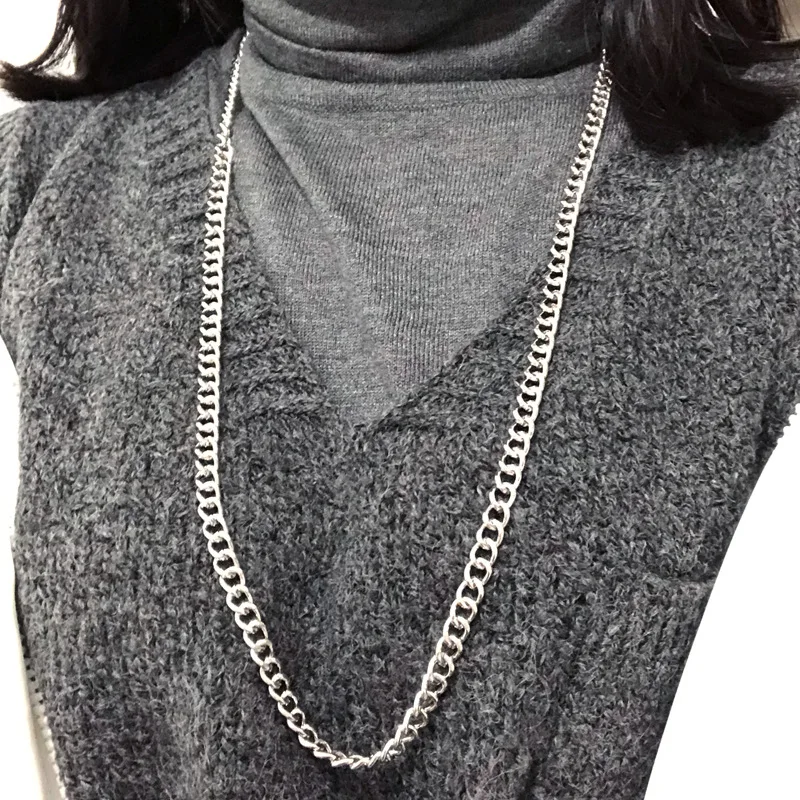 large thick long simple sweater pants waist chain multi-use link chain silver color necklace for women fashion gothic jewelry
large thick long simple sweater pants waist chain multi-use link chain silver color necklace for women fashion gothic jewelry