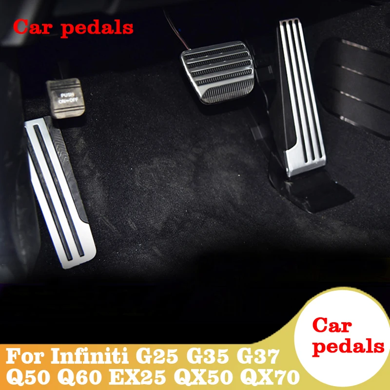

Car Accelerator Gas Brake Footrest Pedals Non Slip Pad Cover Case For Infiniti G25 G35 G37 Q50 Q60 EX25 QX50 Car Accessories
