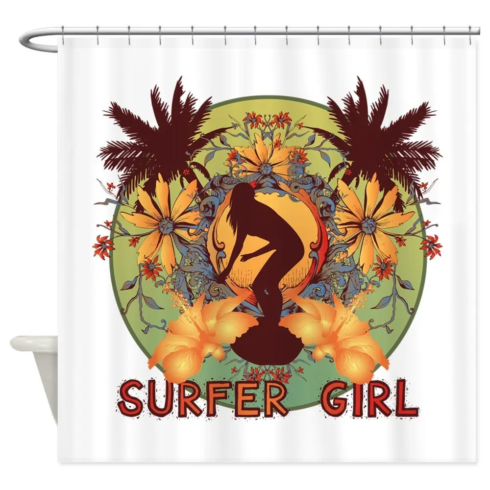 Декоративная тканевая занавеска для душа для серфинга 
Декоративная тканевая занавеска для душа для серфинга