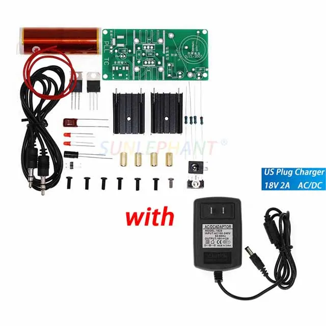 A6-- 15W Mini Tesla Coil Music Wireless Transmission Board Module DC 15-24V Plasma Stereo Speaker DIY Kit with Adapter
A6-- 15W Mini Tesla Coil Music Wireless Transmission Board Module DC 15-24V Plasma Stereo Speaker DIY Kit with Adapter