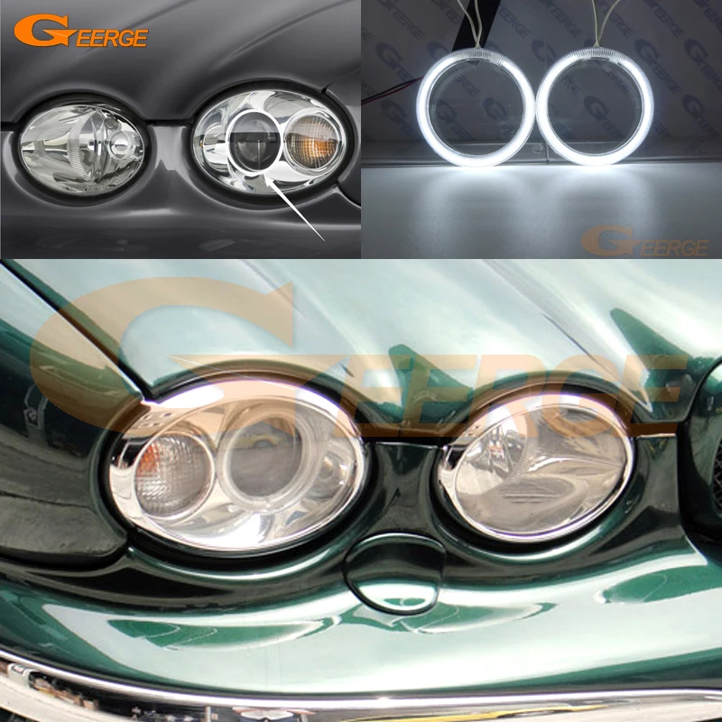 Ксеноновые фары для JAGUAR X Type 2001 2009 отличные ультраяркие CCFL глаза ангела кольца