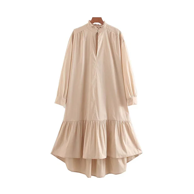 Stylish Ruffles Solid Midi Dress Fashion Women Ruffled Collar Long Sleeve Dresses Long Sleeve Casual Vestidos Mujer
Stylish Ruffles Solid Midi Dress Fashion Women Ruffled Collar Long Sleeve Dresses Long Sleeve Casual Vestidos Mujer