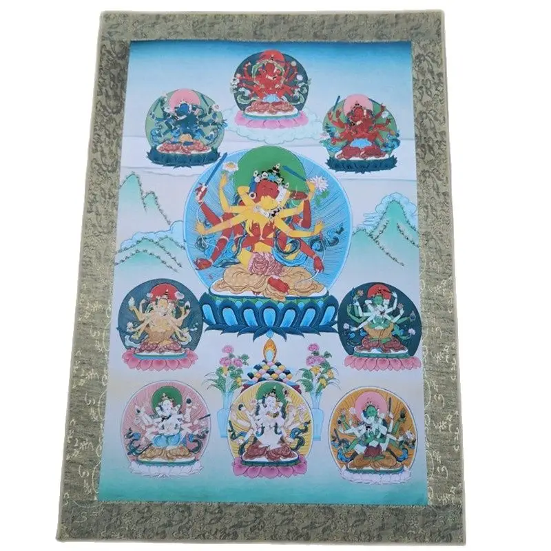 China Old Tibet Paper Thangka Like Hanging Painting Fengshui Tibetan Six Arm Buddha
China Old Tibet Paper Thangka Like Hanging Painting Fengshui Tibetan Six Arm Buddha