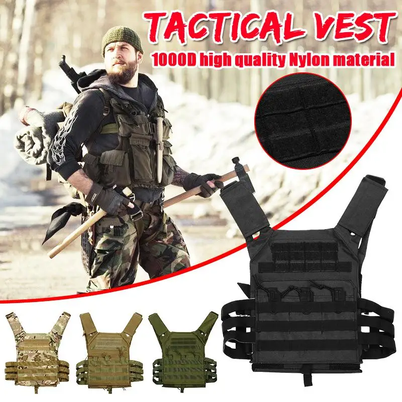 600D Hunting Tactical Vest Military Molle Plate Carrier Magazine Airsoft Paintball CS Outdoor Protective Lightweight Vest
600D Hunting Tactical Vest Military Molle Plate Carrier Magazine Airsoft Paintball CS Outdoor Protective Lightweight Vest