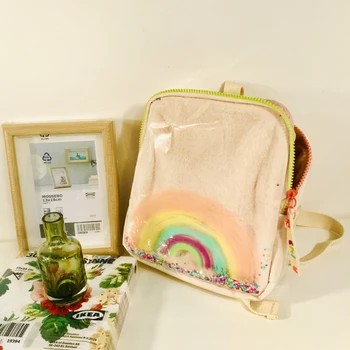 2020 New Plush Transparent Sequins Rainbow School Bag Kindergarten Children Backpack Color Letter Ornament Backpack
2020 New Plush Transparent Sequins Rainbow School Bag Kindergarten Children Backpack Color Letter Ornament Backpack