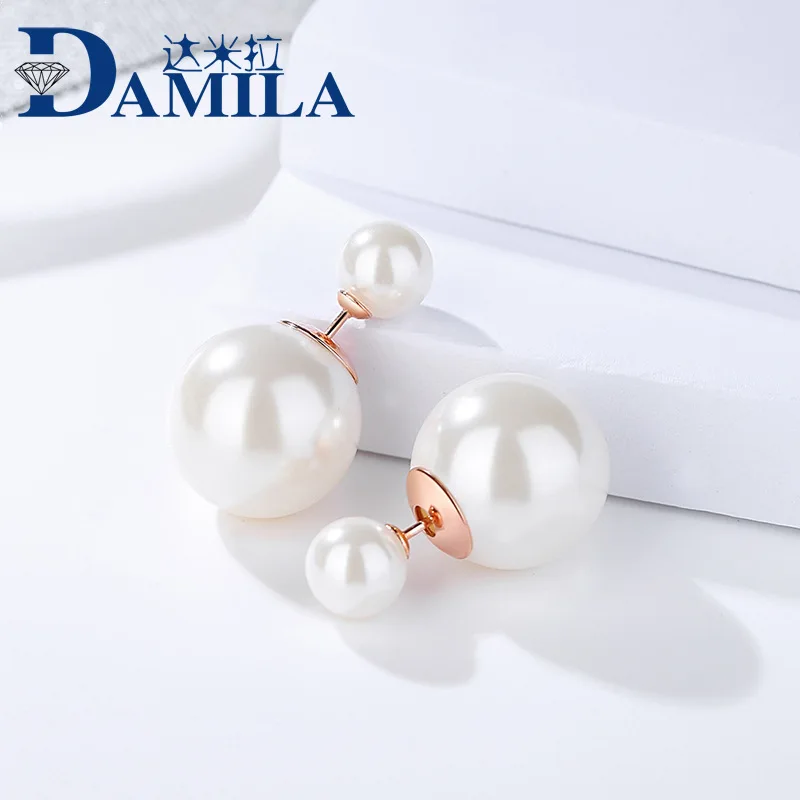(Special) 925 Fine Silver Accessories Plastic Beads Sterling Silver Earrings Korean-style nv shi Elegant Ear Stud Double Bead Ea
(Special) 925 Fine Silver Accessories Plastic Beads Sterling Silver Earrings Korean-style nv shi Elegant Ear Stud Double Bead Ea