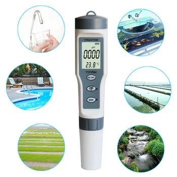Multi function water quality test pen pH value TDS conductivity temperature three in one pH meter test pen
Multi function water quality test pen pH value TDS conductivity temperature three in one pH meter test pen
