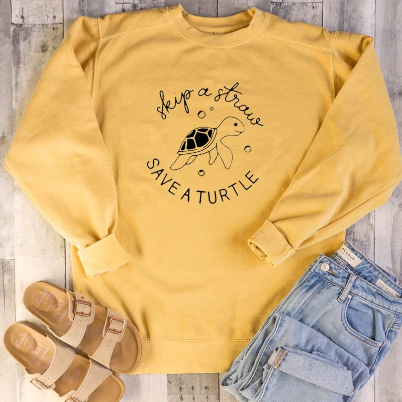 Skip A Straw Save A Turtle Sweatshirt Women Aesthetic Tumblr Jumper Protect Ocean Graphic Pullover Full Sleeve Outfit Drop Ship
Skip A Straw Save A Turtle Sweatshirt Women Aesthetic Tumblr Jumper Protect Ocean Graphic Pullover Full Sleeve Outfit Drop Ship