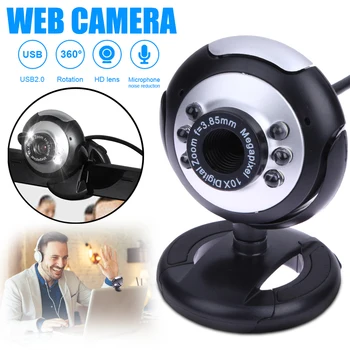 USB 2.0 Web Camera HD Night Use Built-In MIC For PC Laptop Desktop Camera Built-In 6 White LEDs Freely Adjust The Angle Colorful
USB 2.0 Web Camera HD Night Use Built-In MIC For PC Laptop Desktop Camera Built-In 6 White LEDs Freely Adjust The Angle Colorful