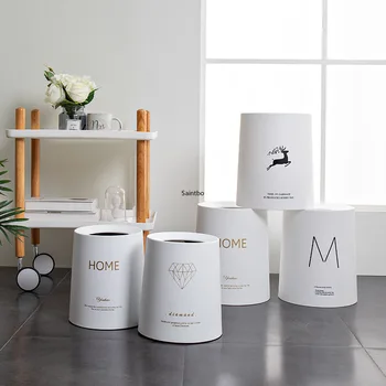 Simple creative trash can in northern Europe double layer circular home trash can uncovered paper basket garbage cans
Simple creative trash can in northern Europe double layer circular home trash can uncovered paper basket garbage cans