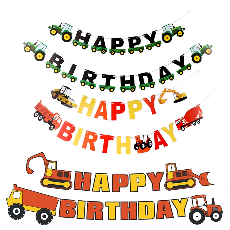 Happy Birthday Banner Farm Theme Tractor Cupcake Toppers Construction Vehicle Garland Birthday Party Decoration Party Banner
Happy Birthday Banner Farm Theme Tractor Cupcake Toppers Construction Vehicle Garland Birthday Party Decoration Party Banner