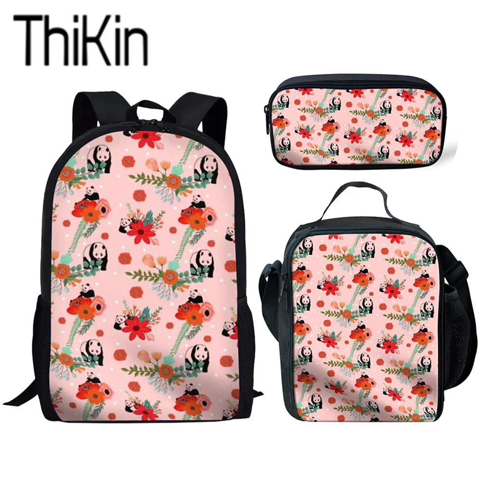 THIKIN Kids School Bags for Girls Teenager Boys Floral Panda Pattern School Backpack with Lunch Bag 3Pcs/Set Children Cute Bags
THIKIN Kids School Bags for Girls Teenager Boys Floral Panda Pattern School Backpack with Lunch Bag 3Pcs/Set Children Cute Bags