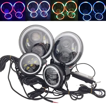 Chasing Rotating 7" RGB LED Headlights + 4" Fog Lights Bluetooth control for 1997~2018 Jeep Wrangler JK TJ LJ CJ Sahara Rubicon
Chasing Rotating 7" RGB LED Headlights + 4" Fog Lights Bluetooth control for 1997~2018 Jeep Wrangler JK TJ LJ CJ Sahara Rubicon
