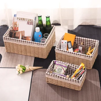 Living Room Snack Key Remote Control Desktop Cosmetics Storage Box Rattan Dirty Clothes Storage Basket
Living Room Snack Key Remote Control Desktop Cosmetics Storage Box Rattan Dirty Clothes Storage Basket
