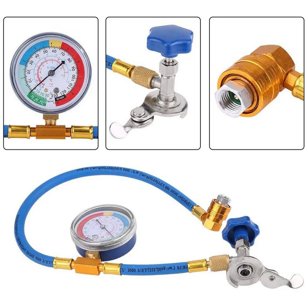 R134A Car Air Conditioning Refrigerant Refill Hose Inspection Pipe Fluorine Tube Quick Release Refrigerant Connector Cold Hose
R134A Car Air Conditioning Refrigerant Refill Hose Inspection Pipe Fluorine Tube Quick Release Refrigerant Connector Cold Hose
