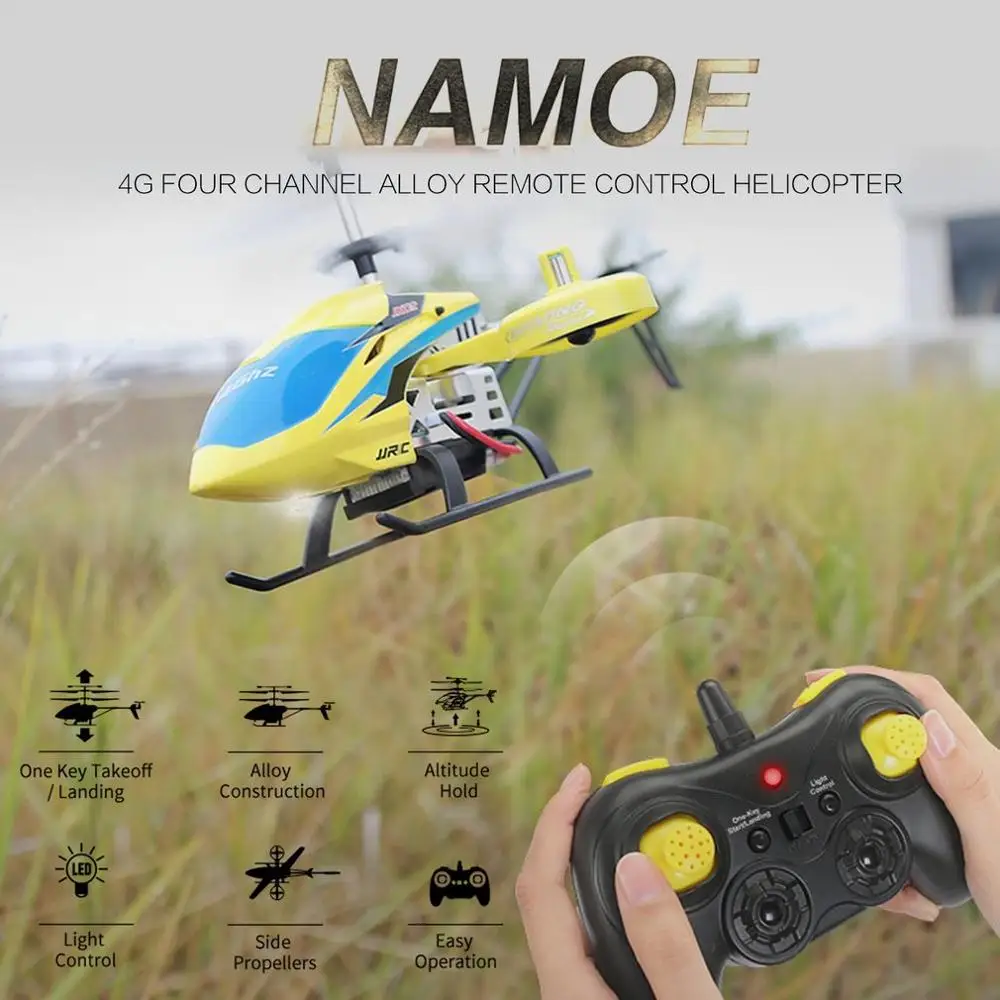 

JJR/C JX02 RC Helicopter Mini Quadcopter 2.4G 4CH Metal Alloy Altitude Hold Hovering Aircraft for Kids Toys Children Gift