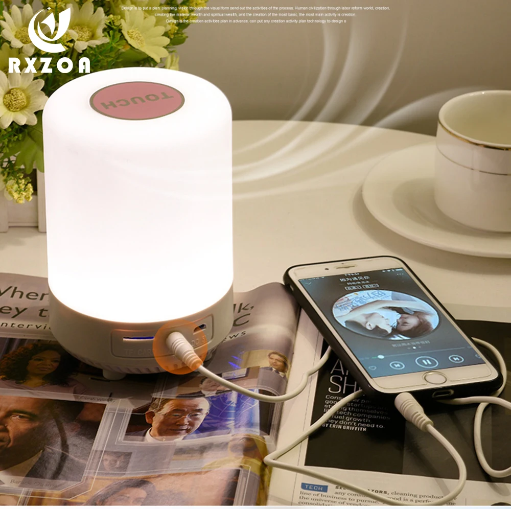 Creative Rechargeable Colorful LED Night light Bluetooth Speaker Wireless table lamp bedroom bedside lamp can set an alarm
Creative Rechargeable Colorful LED Night light Bluetooth Speaker Wireless table lamp bedroom bedside lamp can set an alarm