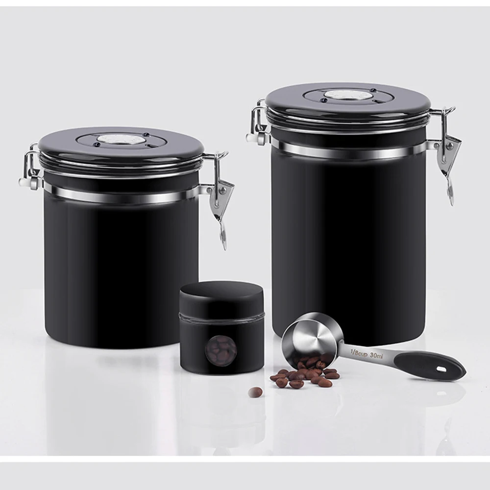 1.5L/1.8L Stainless Steel Coffee Airtight Storage Container Coffee Canister Jar Coffee Bean Container With Co2 Valve And Scoop
1.5L/1.8L Stainless Steel Coffee Airtight Storage Container Coffee Canister Jar Coffee Bean Container With Co2 Valve And Scoop