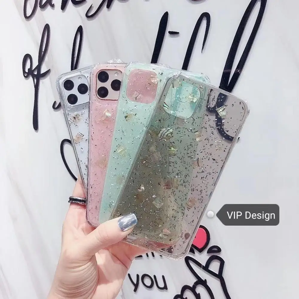 Cute Glitter bling shell Texture Epoxy Transparent soft silicone phone case for iphone 7 8 plus X XR XS 11 Pro MAX Back fundas
Cute Glitter bling shell Texture Epoxy Transparent soft silicone phone case for iphone 7 8 plus X XR XS 11 Pro MAX Back fundas