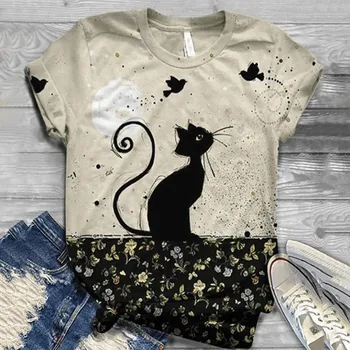T-Shirt Women Tops Short-Sleeve Harajuku Tops Plus Size Women Cat Print O-Neck Tee Shirt Camisetas Mujer футблка женская
T-Shirt Women Tops Short-Sleeve Harajuku Tops Plus Size Women Cat Print O-Neck Tee Shirt Camisetas Mujer футблка женская