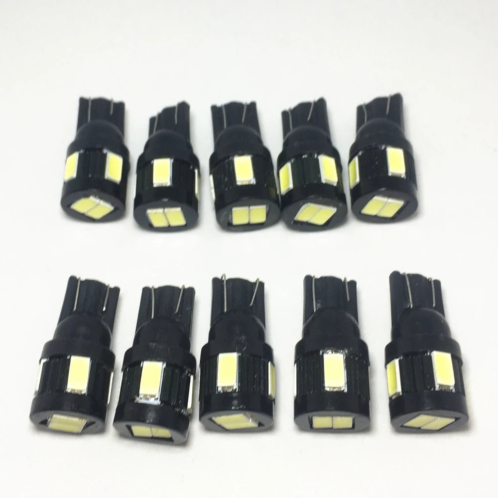 10pcs T10 W5W LED 6SMD LED Plate Lamp 194 168 Auto LED White Interior Dome Lights Clearance Reading License Bulbs Car Light 12V
10pcs T10 W5W LED 6SMD LED Plate Lamp 194 168 Auto LED White Interior Dome Lights Clearance Reading License Bulbs Car Light 12V