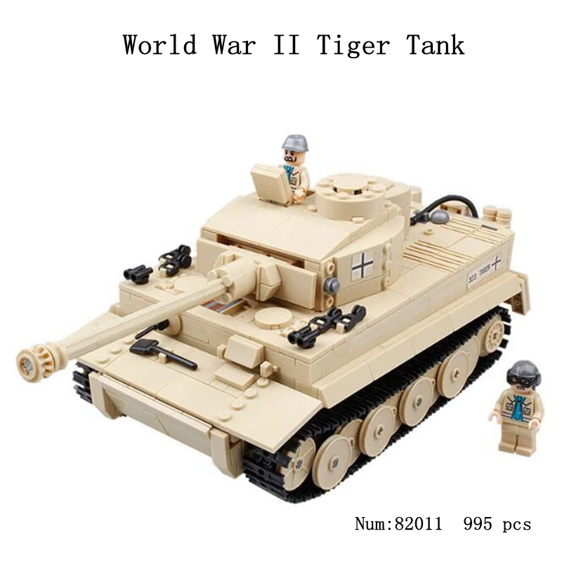 995 pcs World War II 82011 German Military Soldier Weapon Tiger Tank Set Building Block Children's Educational Toys Gifts
995 pcs World War II 82011 German Military Soldier Weapon Tiger Tank Set Building Block Children's Educational Toys Gifts