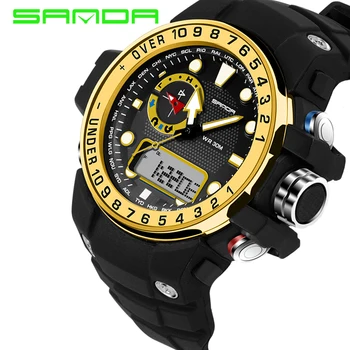SANDA Men Quartz Watches Sports Fashion LED Military Dual Time Chronograph Double Movement Stop Watch Men Digital Watch for Men
SANDA Men Quartz Watches Sports Fashion LED Military Dual Time Chronograph Double Movement Stop Watch Men Digital Watch for Men