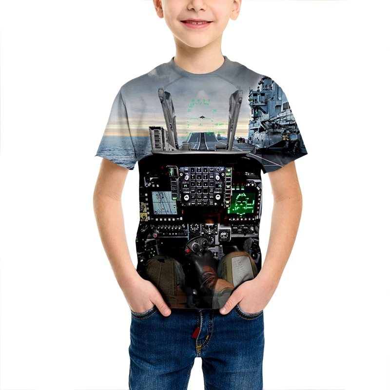 SONSPEE new 3D Print Aircraft warehouse airplane Boy&girl Simple Design Military exercises Summer Hip Hop O-neck child T-shirt
SONSPEE new 3D Print Aircraft warehouse airplane Boy&girl Simple Design Military exercises Summer Hip Hop O-neck child T-shirt