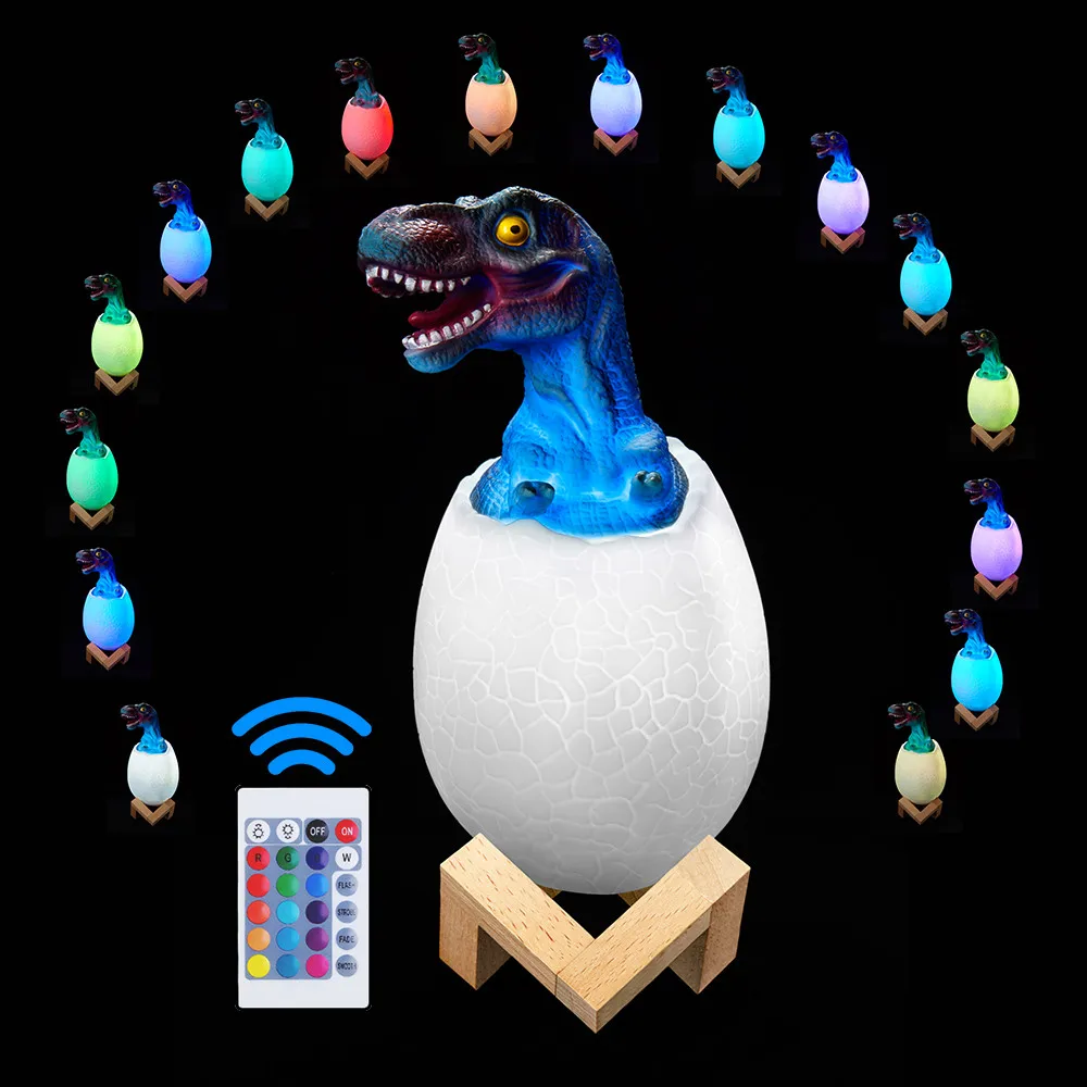 High Quality 3D Dinosaur Lamp with 3 Colors LED Dinosaur Night Light and Pat Control 2019 New
High Quality 3D Dinosaur Lamp with 3 Colors LED Dinosaur Night Light and Pat Control 2019 New