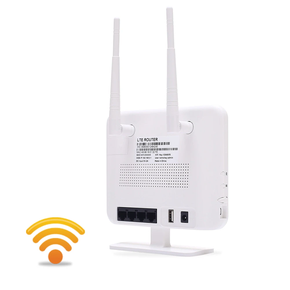 Wifi Router Ulocked 300Mbps Modem Extender High Speed Sim Slot 4G LTE Antenna Usb Socket Wireless With Base RJ45 Port FDD
Wifi Router Ulocked 300Mbps Modem Extender High Speed Sim Slot 4G LTE Antenna Usb Socket Wireless With Base RJ45 Port FDD