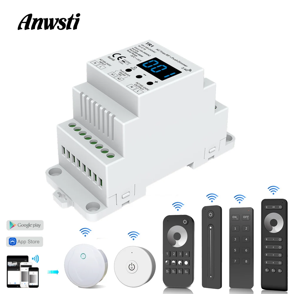 AC Triac LED Dimmer 220V 230V 110V Wireless RF 2.4G Remote Control Dimmable Push Switch Smart Wifi Dimmer Switch LED Lamp Bulb
AC Triac LED Dimmer 220V 230V 110V Wireless RF 2.4G Remote Control Dimmable Push Switch Smart Wifi Dimmer Switch LED Lamp Bulb