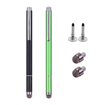 Universal 2 in 1 Stylus Pens with Fiber Tip and Disc Tip Precision Touchscreen Pen Pack of 2pcs Black/Green
Universal 2 in 1 Stylus Pens with Fiber Tip and Disc Tip Precision Touchscreen Pen Pack of 2pcs Black/Green