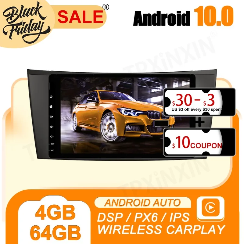 Android 10.0 for Benz E-Class W211 CLS W219 2002 Car GPS Navigation Carplay Multimedia Player Auto Radio Stereo Video Head Unit
Android 10.0 for Benz E-Class W211 CLS W219 2002 Car GPS Navigation Carplay Multimedia Player Auto Radio Stereo Video Head Unit