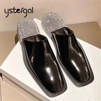 Ystergal Women Slippers Black Flat Shoes Woman Crystal Female Mules Outside Casual Slipper Ladies Loafers Summer Fashion Slides
Ystergal Women Slippers Black Flat Shoes Woman Crystal Female Mules Outside Casual Slipper Ladies Loafers Summer Fashion Slides