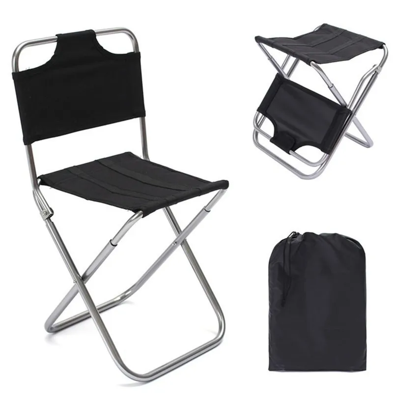 Portable Folding Stool with Back Mini Outdoor Chair Small Foldable Lightweight for Camping Hiking Fishing Picnic Travel | Спорт и