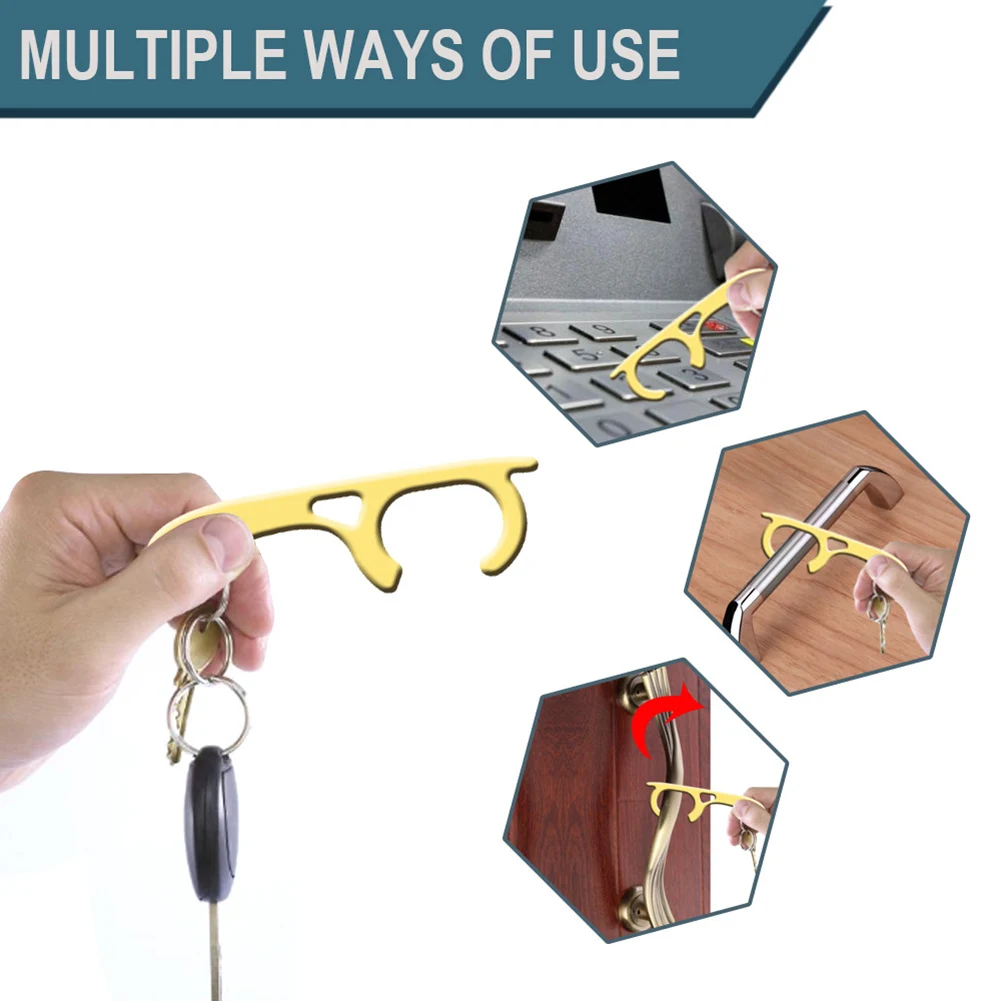 Portable Press Elevator Tool Hygiene Hand Antimicrobial Alloy EDC Door Opener Door Handle Key Metal Portable Door Opener
Portable Press Elevator Tool Hygiene Hand Antimicrobial Alloy EDC Door Opener Door Handle Key Metal Portable Door Opener