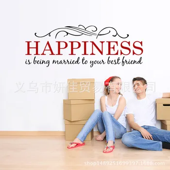 Cool Generation Carved English Happiness Home Beautify Decorative Stickers Bedroom Living Room Background Wall Stickers
Cool Generation Carved English Happiness Home Beautify Decorative Stickers Bedroom Living Room Background Wall Stickers
