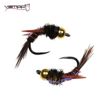 Vampfly #12 6PCS Brass Bead Head Brown Caddis Nymphs Evil Weevil Wet Fly Barbless Czech Hook For Trout Grayling Fishing Lure
Vampfly #12 6PCS Brass Bead Head Brown Caddis Nymphs Evil Weevil Wet Fly Barbless Czech Hook For Trout Grayling Fishing Lure
