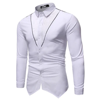 New Men's Swallowtail Design Camisa Masculina Shirt, Simple And Versatile Personality Bottoming Slim Full Shirt
New Men's Swallowtail Design Camisa Masculina Shirt, Simple And Versatile Personality Bottoming Slim Full Shirt