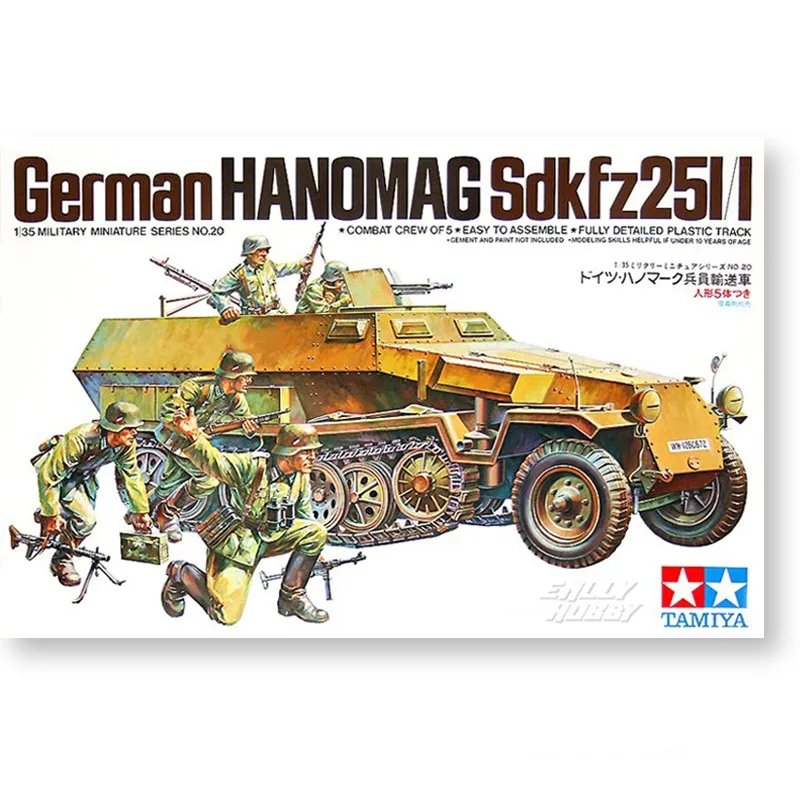 Tamiya пластиковая сборка модель 1/35 немецкий Sd.Kfz.251/1 полутрековый бронированный грузовик для взрослой коллекции DIY модель комплект 35020
Tamiya пластиковая сборка модель 1/35 немецкий Sd.Kfz.251/1 полутрековый бронированный грузовик для взрослой коллекции DIY модель комплект 35020