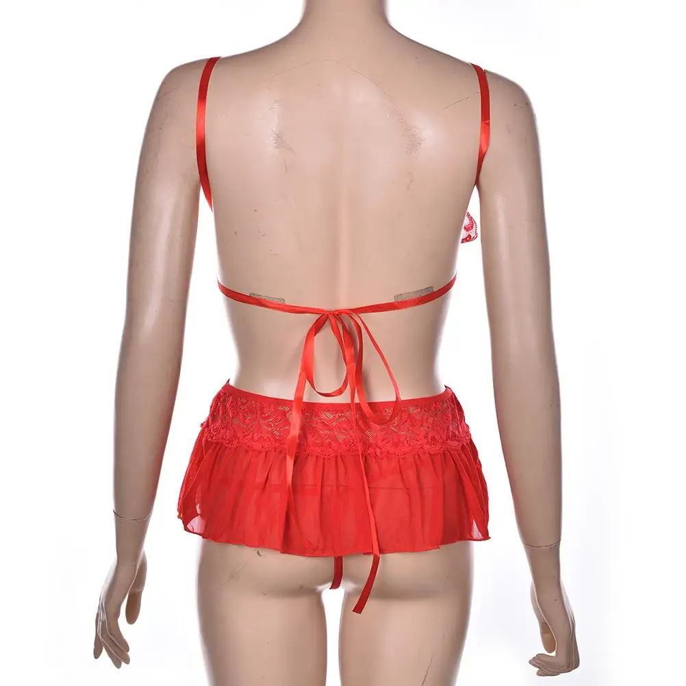 Бикини с юбочкой в ягодках CHERRY TASTE, S/M HU22310-123SM - Hustler Lingerie - Эротические комплекты: бюстгальтер и юбочка - Купить