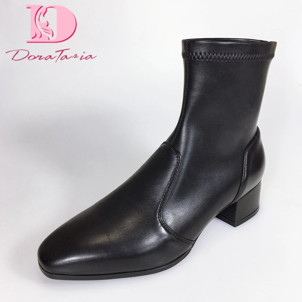 Doratasia 2020 High Quality Square Toe Sock Shoes Women Boots Square Heel Slip On Elegant Lady Ankle Boots Shoes Woman
Doratasia 2020 High Quality Square Toe Sock Shoes Women Boots Square Heel Slip On Elegant Lady Ankle Boots Shoes Woman