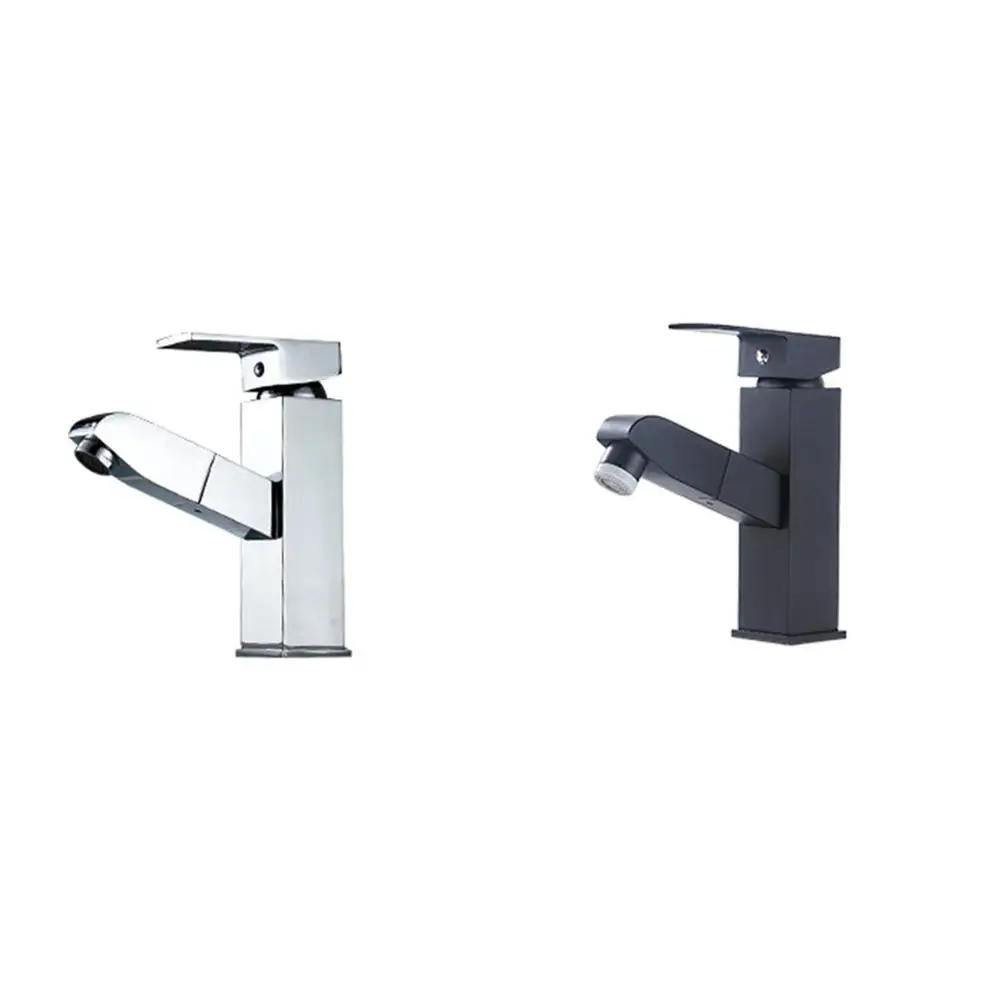 Hot and cold washbasin retractable high standard copper body universal pull-out basin faucet practical
Hot and cold washbasin retractable high standard copper body universal pull-out basin faucet practical