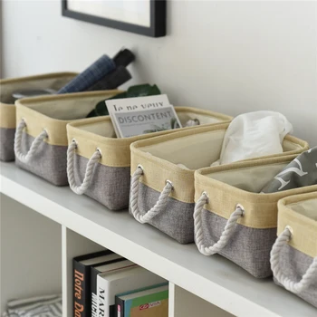 Linen robbery gray stitching storage box foldable belt beam portable portable household storage box
Linen robbery gray stitching storage box foldable belt beam portable portable household storage box