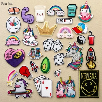 Prajna Cartoon Unicorn Patches Embroidered Patches For Clothing DIY Rainbow Dice Card Iron On Patches Stripes On Kids Clothes
Prajna Cartoon Unicorn Patches Embroidered Patches For Clothing DIY Rainbow Dice Card Iron On Patches Stripes On Kids Clothes