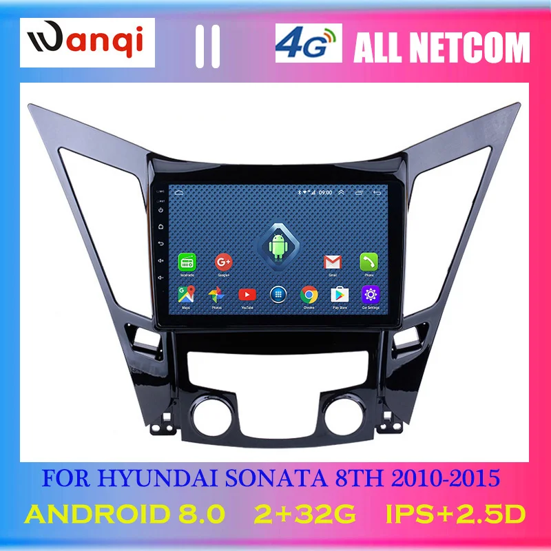 4G Lte All Netcom 9 дюймов Android 8 0 для HYUNDAI Sonata YF 2010-2015 HD Автомобильная GPS-навигация