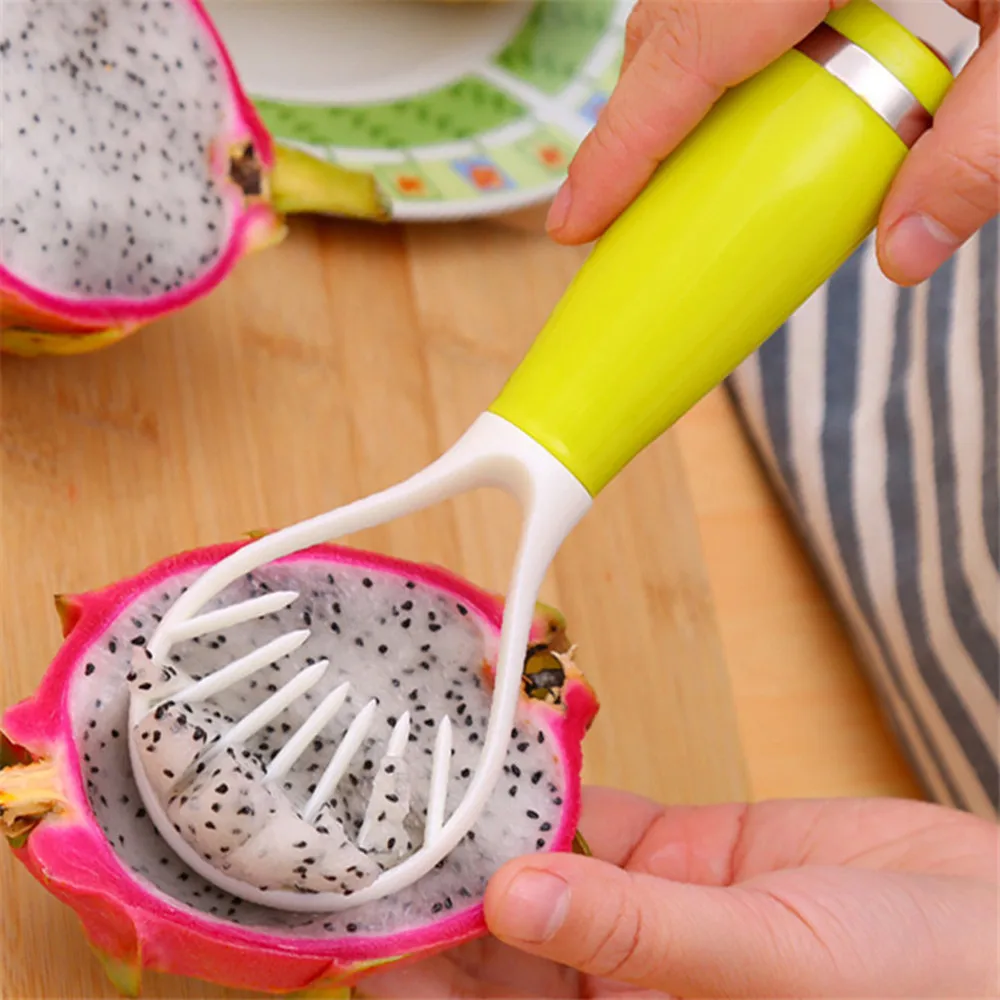 Multifunctional Fruit Cutting And Slicing Device, Pulp Scoop Digging Spoon, Melon And Fruit Planer, Peel And Pulp Separation
Multifunctional Fruit Cutting And Slicing Device, Pulp Scoop Digging Spoon, Melon And Fruit Planer, Peel And Pulp Separation