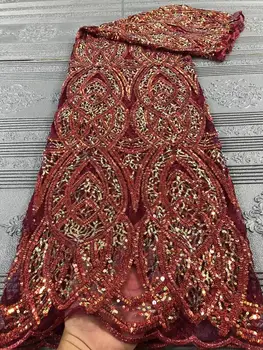 High Quality Gold wine Line Embroidery African Lace Fabric With Sequins, Gupure Lace Fabric For Nigerian Wedding Party 
High Quality Gold wine Line Embroidery African Lace Fabric With Sequins, Gupure Lace Fabric For Nigerian Wedding Party